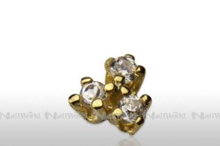 Gem, 14 Kt. Echtgold mit 3 Circonia - No. 27